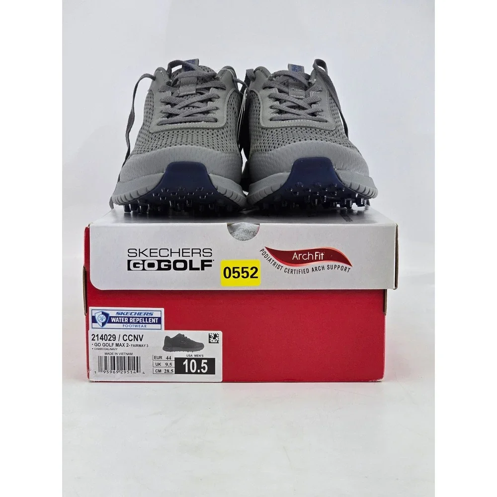 Skechers Go Golf Max 2 Fairway 3 Mens 10.5 Charcoal Navy 214029 - New
